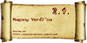 Magony Veréna névjegykártya